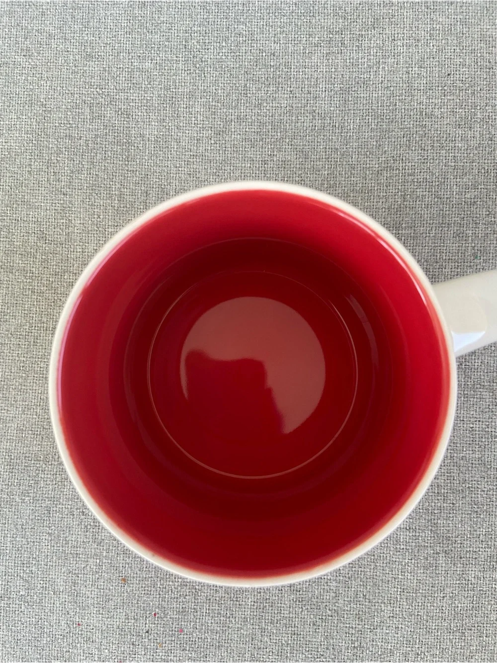 Starbucks California Mug with Red Interior and Yellow Artwork